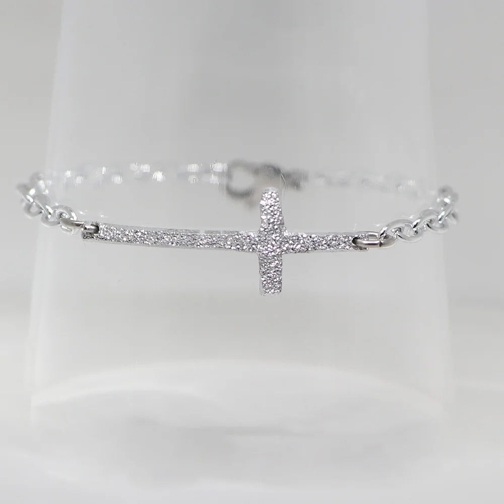 BRACCIALE CHARM CROCE INSERITA