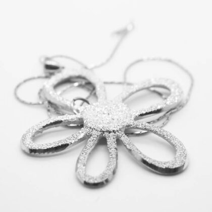 Ciondolo in alluminio Fiore Grande : originale ciondolo da abbinare ad una lunga collana in maglia di alluminio | Shadi | shadialfazaa.com