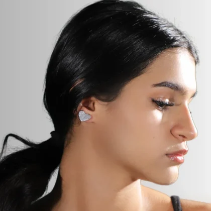 Orecchini in alluminio Cuoricini : graziosi orecchini a lobo | Shadi Bijoux