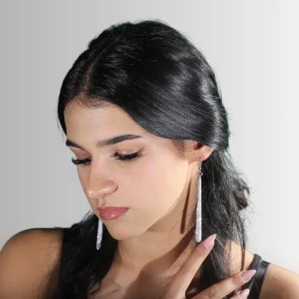 Orecchini incisi Pendente Affusolato : eleganti orecchini pendenti | Shadi Bijoux