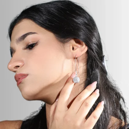 Orecchini in alluminio Sfera Allungati : eleganti orecchini in alluminio dalla linea allungata | Shadi Bijoux